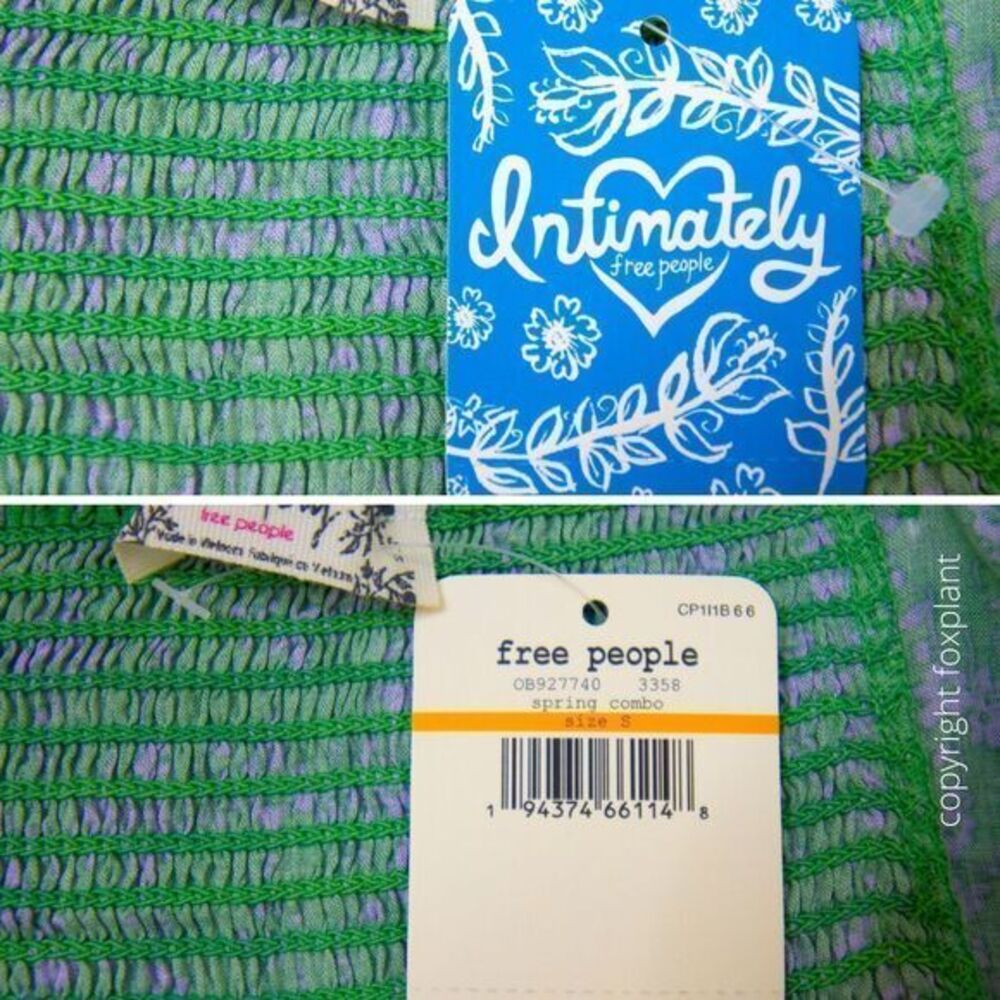 NEW Intimately Free People Caught Up Printed Slip Dress, Green, S‎ - Picture 10 of 15